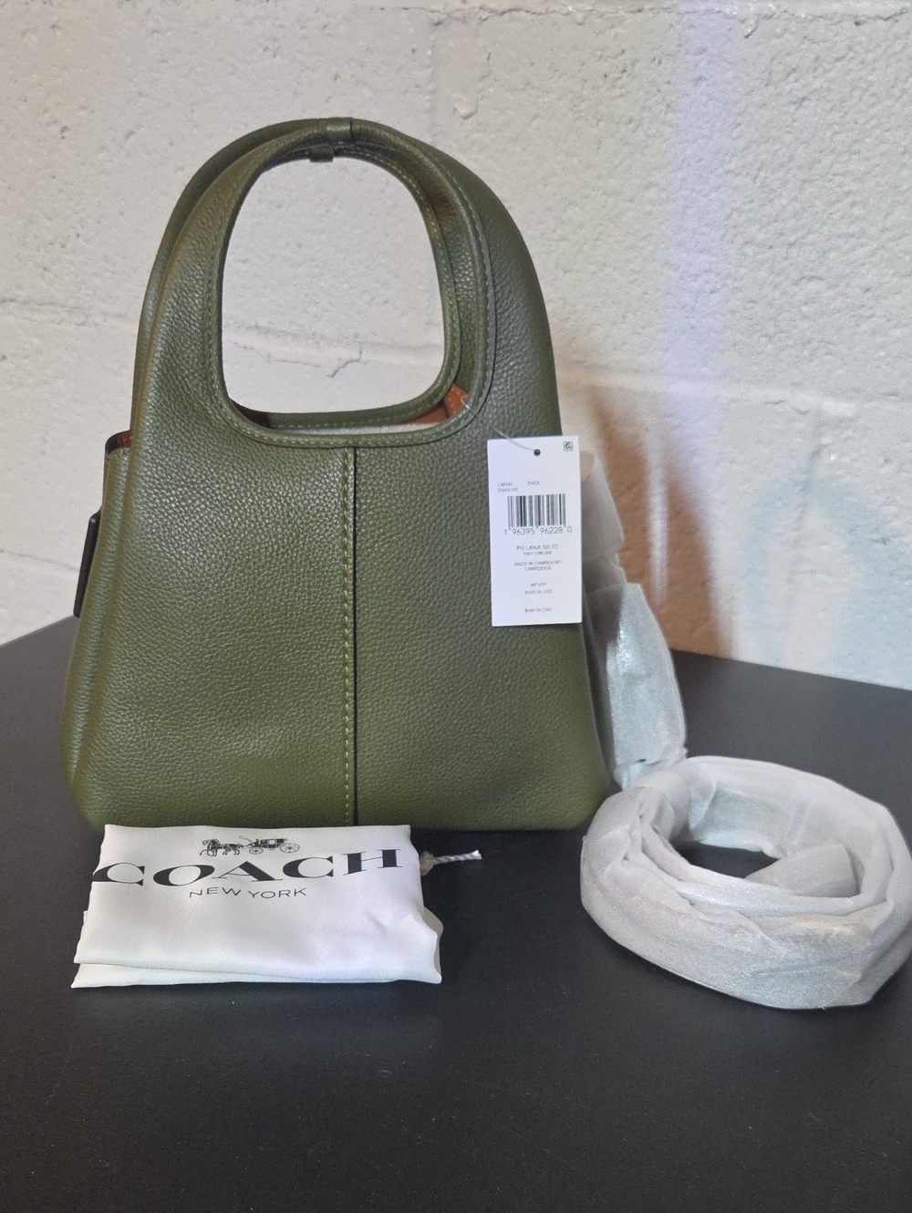 Coach Olive Lana  Pebbled Leather Small Top-Handle Satchel
